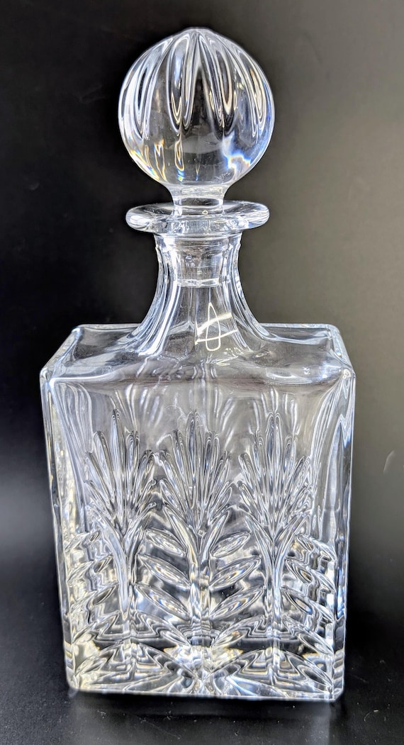 Vintage - MCM - Thick Quality Crystal Stopper - Heavy - 3.25'' Tall 2'' Diameter - Replacement Part