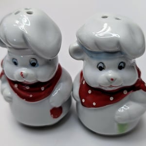 Fofo - Saleiro e Pimenteiro - Ursinhos de Pelúcia Brancos - 3&#39;&#39; de altura