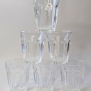 Vintage - Set of 6 DURALEX glasses in glass - marked France/Duralex - 3&#39;&#39; high