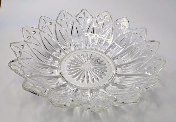 Vintage - Federal Glass - Sunfire Pattern Bowl - 10''Diameter