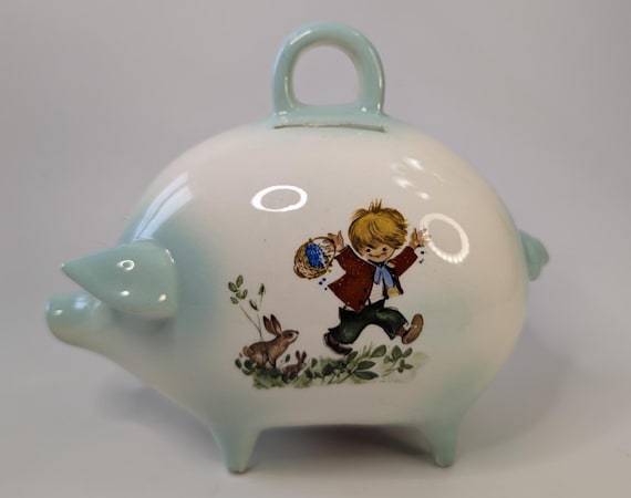 Vintage - Bank / Piggy Bank - PIG - PIGGY - 6.75''long