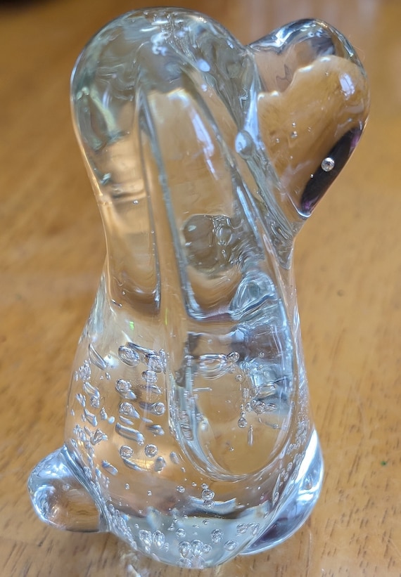 Vintage - Glass Dog - Paperweight - 11 cm(4.25'')tall