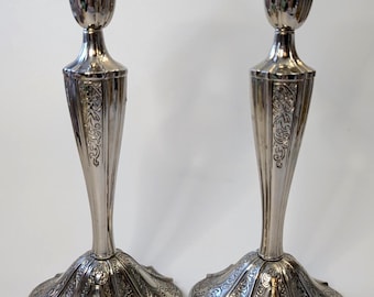 Vintage - Pair of Silver Plated Candlesticks
