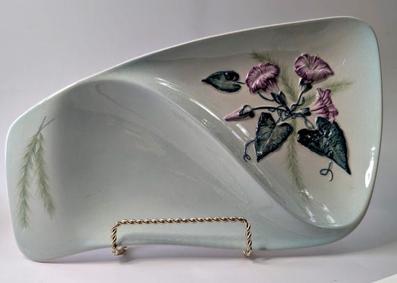 Vintage - 2 Section Serving Dish - Carlton Ware / Australia - Porcelain - 16.5''long x 7.5''large
