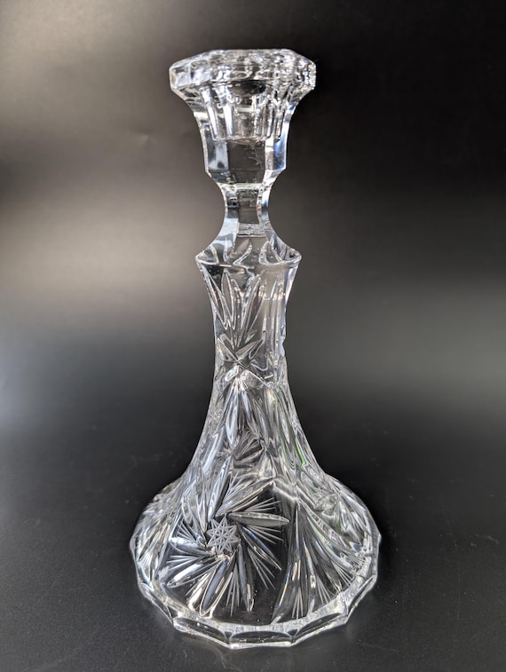 Vintage - Crystal Chandelier / Candlestick holder - Pinwheel - 8'' high
