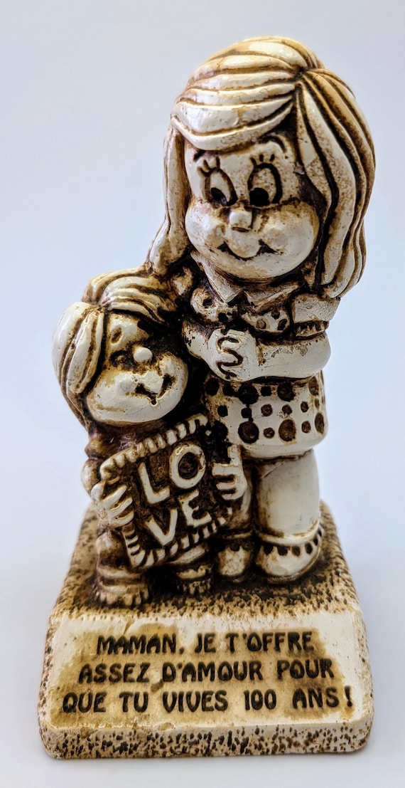 Vintage - 1974 Paula Figurine ''Maman...'' in french - Measures 5.5'' Tall