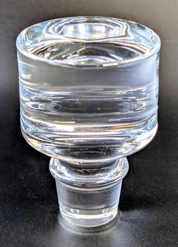 Vintage - MCM - Thick Quality Crystal Cap - Heavy - 3.25'' Tall 2'' Diameter - Replacement Part
