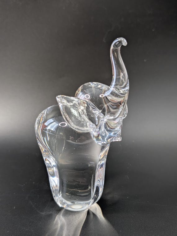 Vintage - Beautiful Crystal Elephant - 6.5''tall