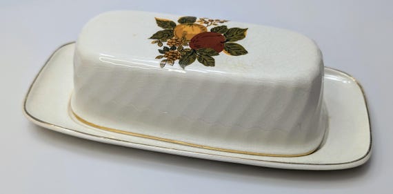 Vintage - Butter Dish - British Harvest - Enoch Wedgwood - Tunstall - England - 7''Tall Teapot
