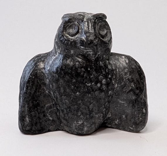 Vintage - Stone Owl - measures 1.75''tall