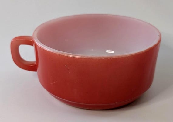 Vintage - Cup / Bowl - Fireking - Red - Anchor Hocking - 5'' diameter - replacement piece
