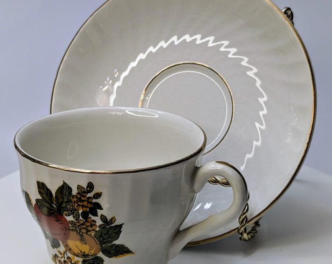 Vintage - Set cup & Saucer - British Harvest - Enoch Wedgwood - Tunstall - England - saucer 6''diam