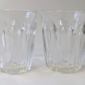 Vintage - Pair of DURALEX glasses in glass - marked France/Duralex - 3.25&#39;&#39; high
