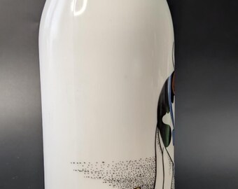 ヴィンテージ - 牛の絵柄のミルクボトル - ポルトガル製 - 白ガラス