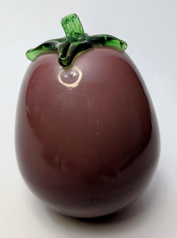 Vintage - Blown Glass Vegetable - Eggplant - 4.5'' Tall