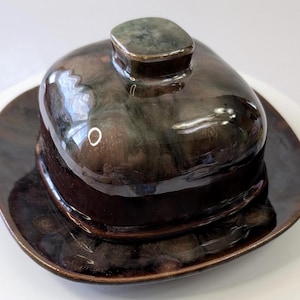 Vintage Butter Dish - Beauce Pottery - Made in Quebec, Canada