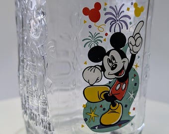 Vintage - Vaso de cristal McDonald's Disney Resort / Magic Kingdom del año 2000, 5'' de alto