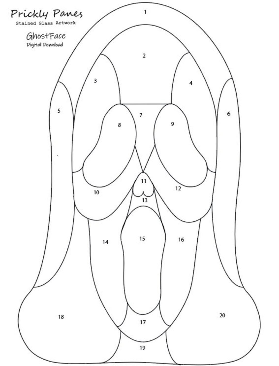 Ghostface Stained Glass Pattern Digital Download - Etsy