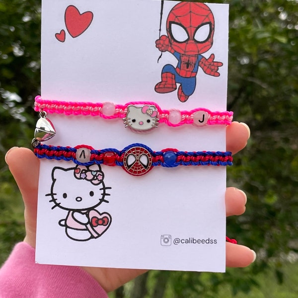 kitty x spider matching bracelets