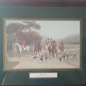 ヘイウッド・ハーディによるヴィンテージアート絵画「The Finish」馬の乗馬