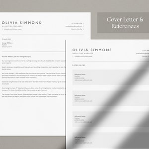ATS Friendly Resume Template for Microsoft Word and Google Docs, Cover Letter and References Templates, ATS Resume Template Instant Download