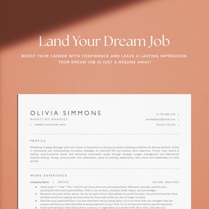 ATS Friendly Resume Template for Microsoft Word and Google Docs, Cover Letter and References Templates, ATS Resume Template Instant Download
