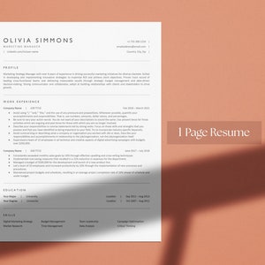 ATS Friendly Resume Template for Microsoft Word and Google Docs, Cover Letter and References Templates, ATS Resume Template Instant Download