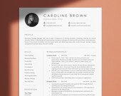 Minimalist Resume Template for Microsoft Word and Google Docs, Cover Letter and References Templates,Cv Template Word Download, Resume Guide