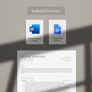 ATS Friendly Resume Template for Microsoft Word and Google Docs, Cover Letter and References Templates, ATS Resume Template Instant Download