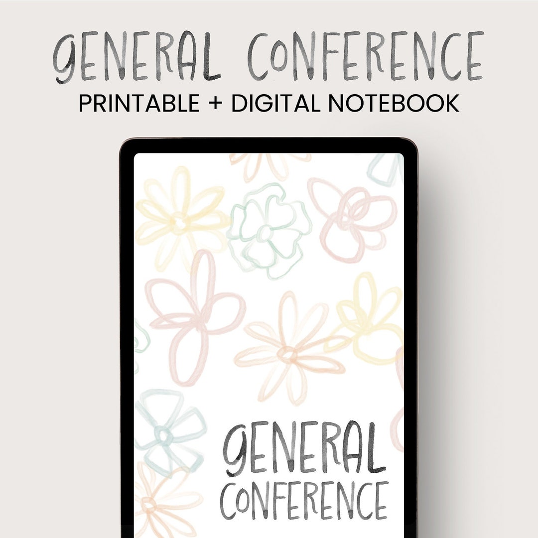 General Conference Notebook Printable General Conference Pages Digital