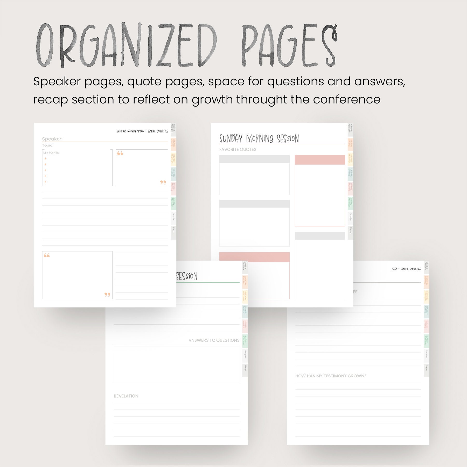 General Conference Notebook Printable General Conference Pages General Conference Notebook Printable General Conference Pages
