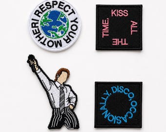 Kissco Inspired Iron-On Patches | Perfect for Kattdo outfit Jackets, Ties & Tote Bags