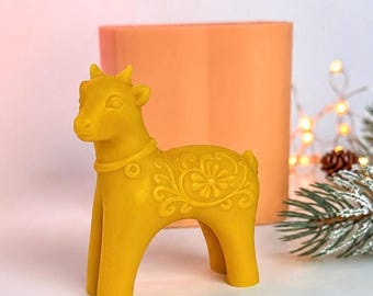 Goat Silicone Candle Mold Symbol 2027, Christmas mold, New Year Silicone wax mold, Cute Goat Mold, Mold 2027 Symbol, Zodiac Animal Mould