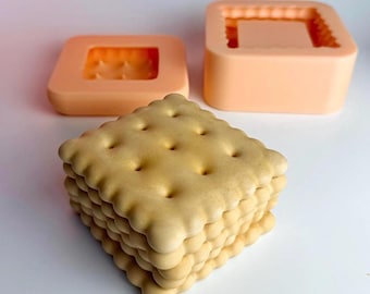 Cookie Jar Silicone mold. The Cracker mold. Square Mold. Food-shaped mold. Mold for Sweet treat mold. Silicone mold Cookie. Biscuit Pot mold