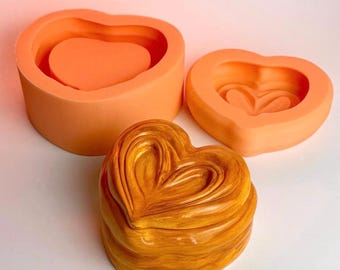 Bun Heart Pot Silicone mold. Cute Bakery vessel mold. Pastry planter mold. Dessert Mold. Food candle mold. Croissant Style Vessel Mold