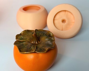 Persimmon Jar Silicone mold. The Persimmon mold. Fruit Mold. Mold for Diospyros. DIY jesmonite Mold. Silicone mold for pot. Shaped mold.