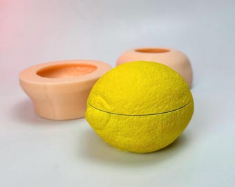 Lemon Silicone mold pot, Fruit-shaped planter mold, Silicone mold pot jar concrete, Citrus pot mold, lemon planter mold, Friut mold