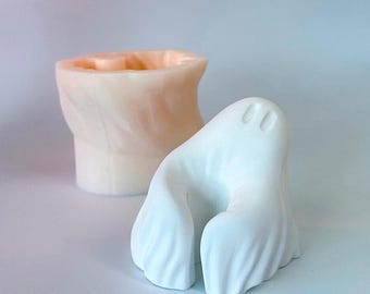 Ghost Candle Holder Silicone Mold, Cute Halloween Ghost Mold for Candle Making, Spooky Home Decor, Mold candlestick Halloween, Autumn mold