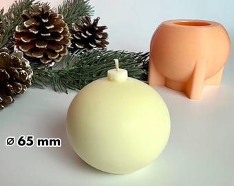 Christmas Ball Classic Silicone mold, Christmas toy mold, Ceramic candle, Wax Mold, Smooth Sphere Candle Silicone Mold, Round Candle Mold