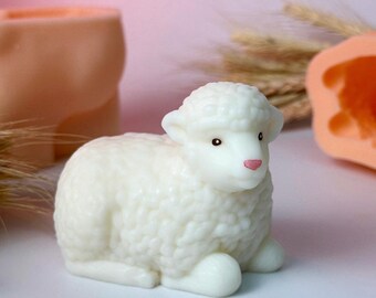 Lamb Silicone mold. Easter mold. Wax Mold Ram. Kid candle Mold. Silicone mold lamb, Easter candle mold, Lamb mold, 3D mold lamb