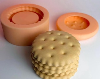 Cookie Jar Silicone mold. The Cracker mold. Round Cracker Mold. Food-shaped mold. Mold for Croissant. Silicone mold Cookie. Biscuit Pot mold