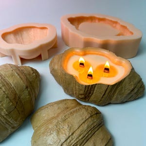 Molde de silicona para croissant. Molde para croissant. Molde para tarro. Molde para jesmonite. Molde para croissant. Molde de silicona para pan. Molde para panadería.