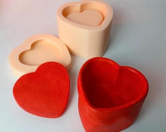 Heart Pot Silicone mold. Heart mold. Jar Love Mold. Heart pot Mold. Silicone mold Heart. Valentines Day Mold, Heart Jesmonite mold pot