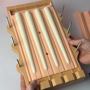 Silikonform för klassiskt pelarljus 4 i 1, Form för koniska ljus, Silikonform höga ljus, Vaxform organisera pelarljus bild 11