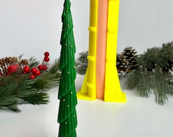 Christmas Tree Silicone mold pillar candle, Christmas candle mold, Silicone mold New Year, Mold Tall candle, Taper Mold, Thin Mold candle