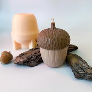 Acorn Silicone Mold Candle – Autumn Wax and Soap Mold, Vegetable-Shaped Mold, Cute Acorn mold for Candle or Soap, Acorn candle