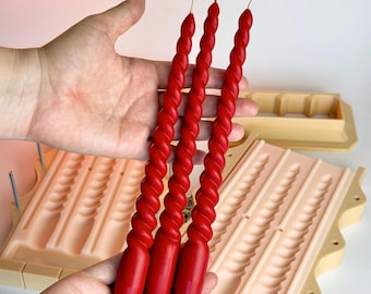 3 in 1 Silicone Mold Twist Pillar Candle, Christmas Mold for taper candles mold, Silicone mold tall candle, Tall Twisted Candle, Triple Mold