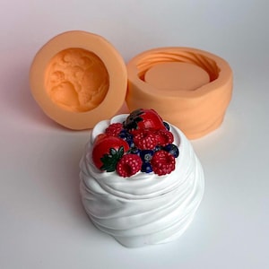 Pavlova Dessert Silicone mold. The Pavlova Cake mold. Jar Mold. Mold Meringue. Mold for sweet cake pot. Silicone mold Cream with fruits