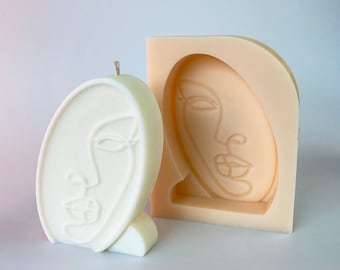 Woman face Silicone mold 2D. Wax mold. Soap Mold. Candle Mold. Love mold. Mold woman face for candles. Decorative candle mold. Shape mold