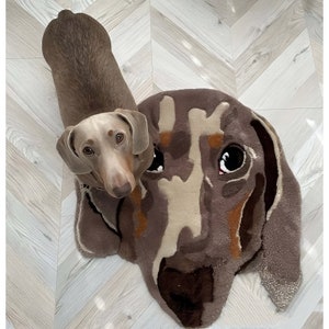 Custom Dog Pile Rug | Personalized Pet Portrait | Pet Gift | Handmade Soft Tufted Cashmere Rugs